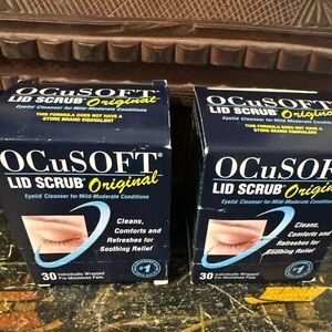 2 Pack OCuSOFT Lid Scrub Eyelid Cleaner Original Pre-Moistened Pads 30 Exp 9/25